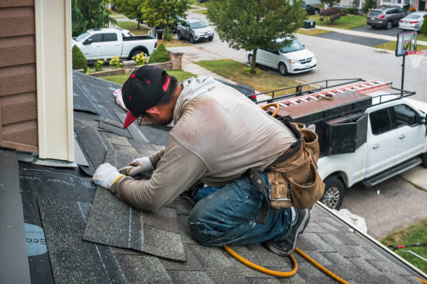 Professional Gutter Installation technician working in Saint Charles, IL
